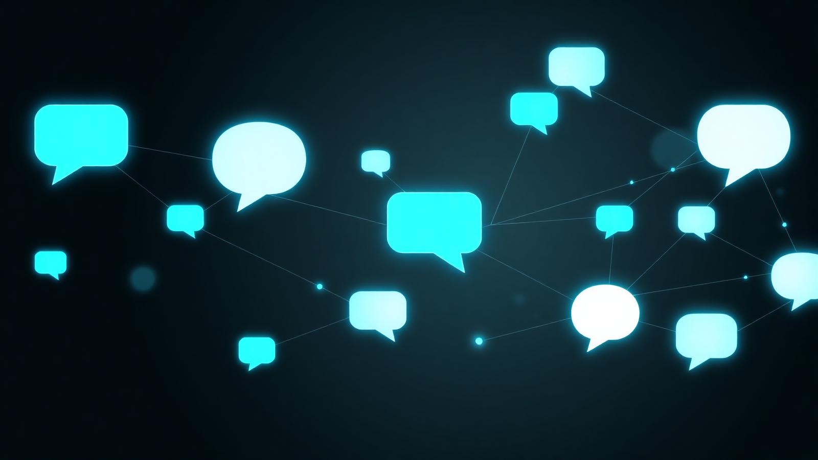 Rede de balões de opinião conectados