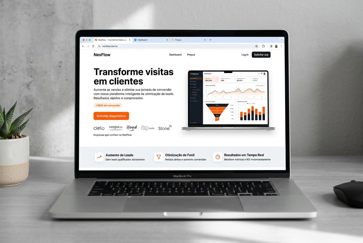 Versão depois: site otimizado pelo método
