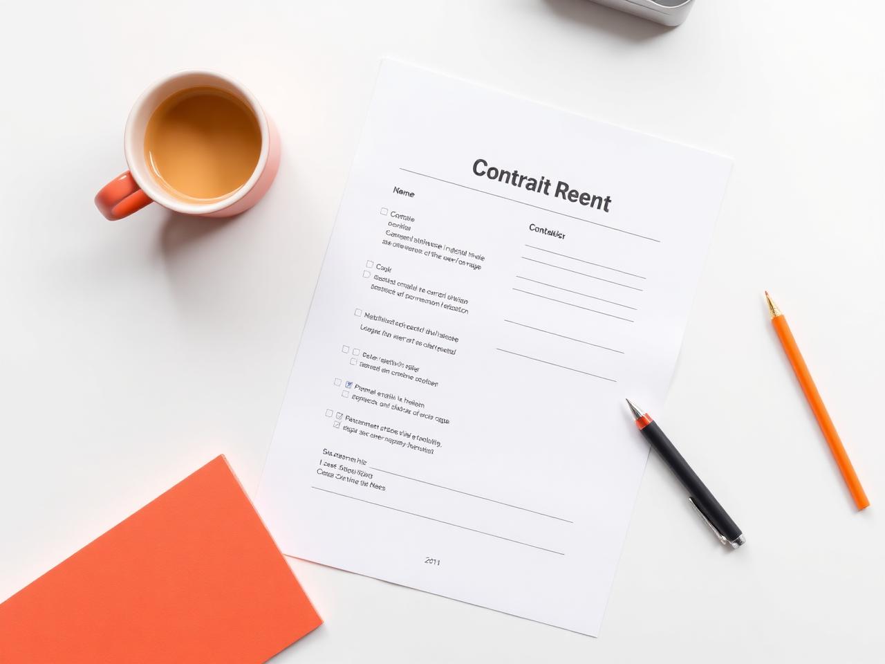 Checklist impresso sobre revisão de contrato de marketplace