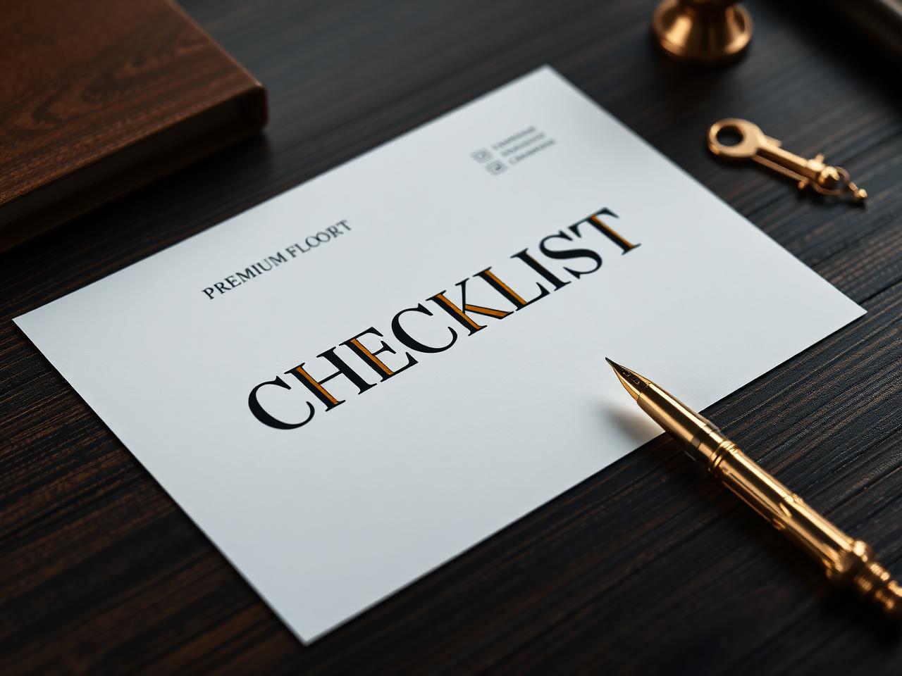 Mockup do checklist impresso sobre proposta de imóvel acima de R$ 3 milhões