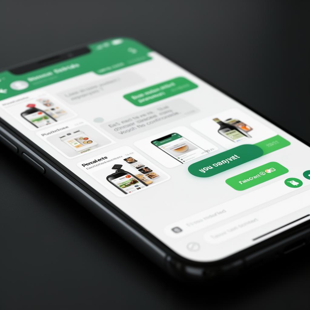 Conversa de WhatsApp guiada pelo Botgenius com cards de produto
