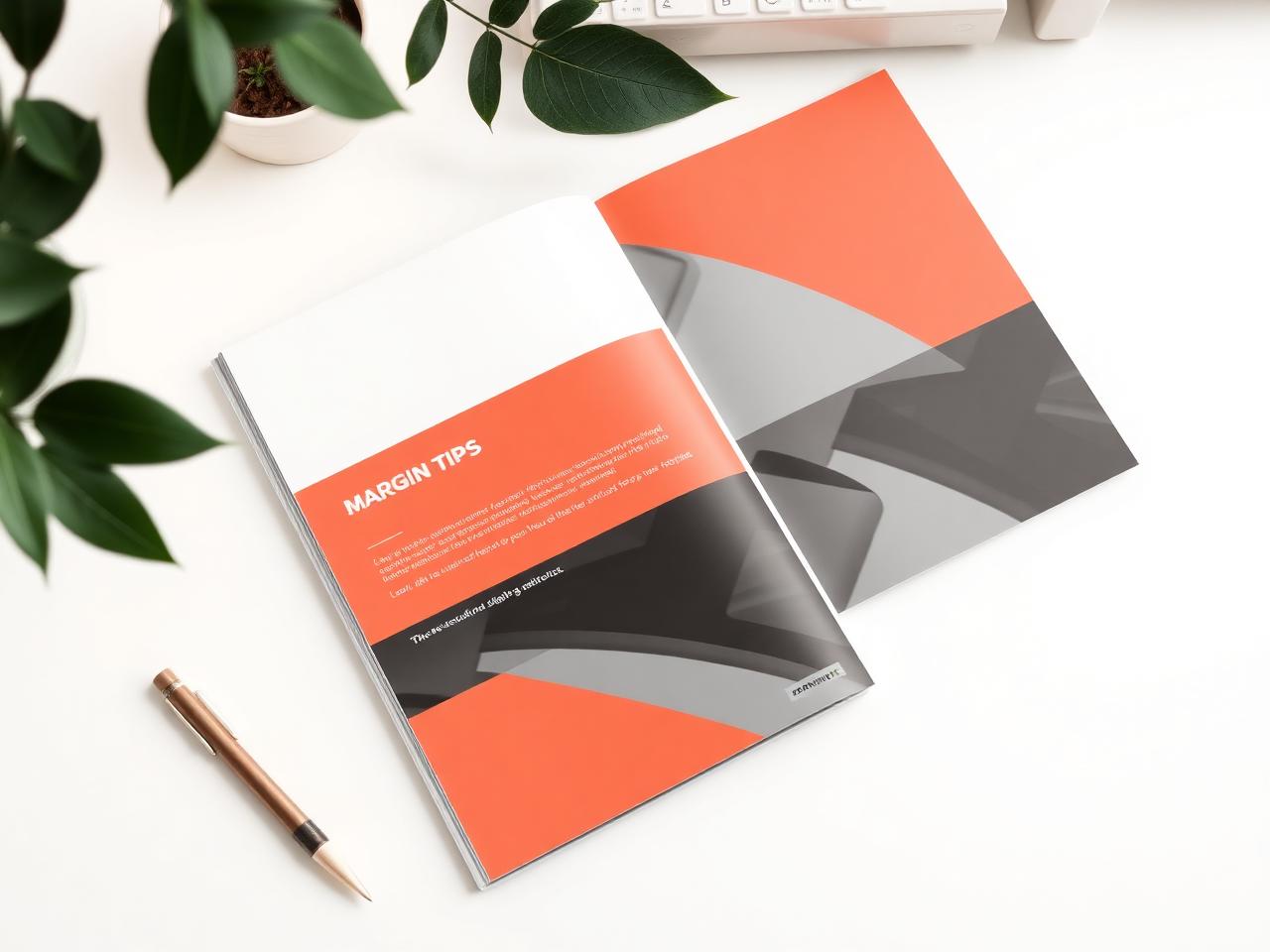 Mockup de guia em PDF sobre margem no delivery