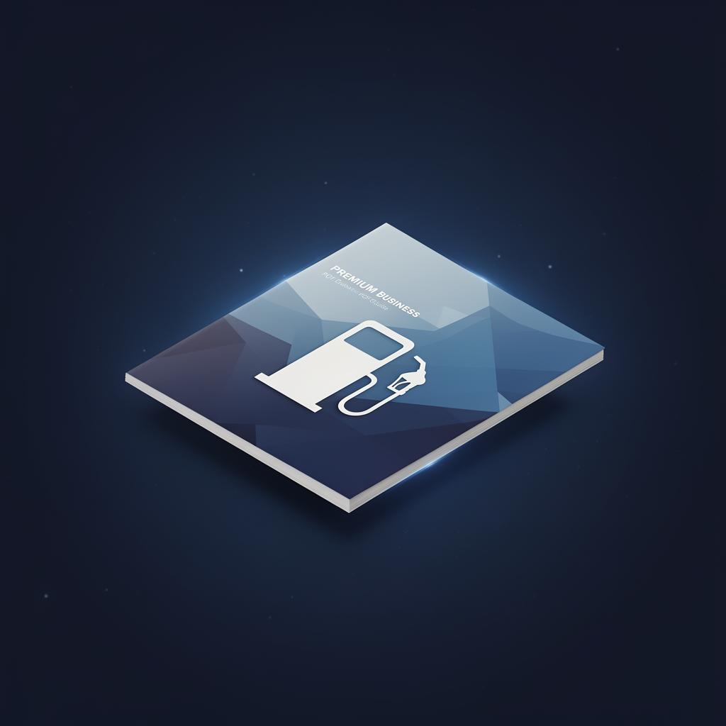 Mockup isométrico de guia em PDF sobre perdas em postos