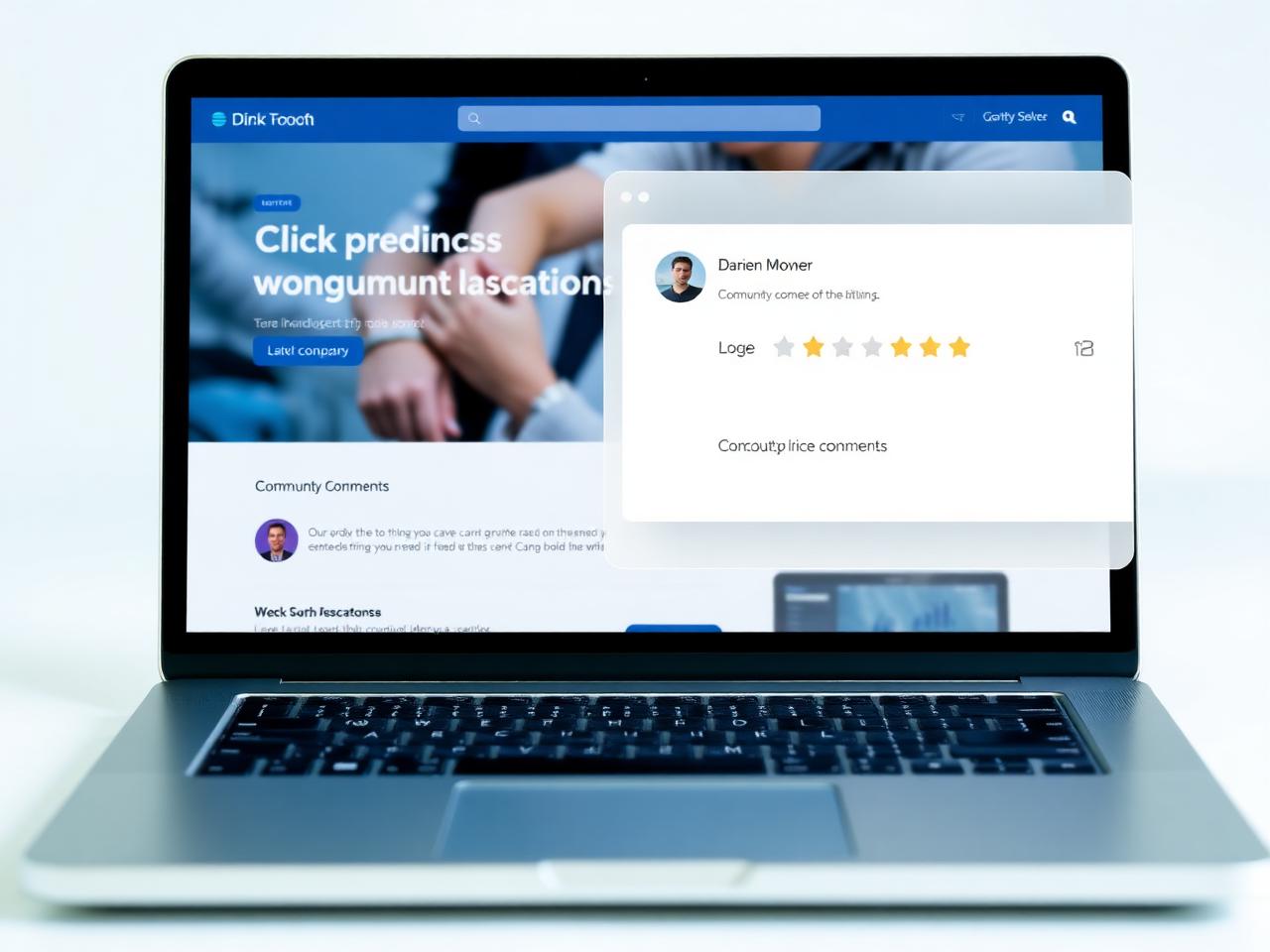 Site com camada Opinally aberta mostrando comentários da comunidade